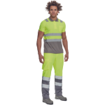 Obrázok z Cerva CADIZ HV Pánska polokošeľa žltá / šedá