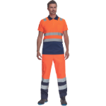 Obrázok z Cerva CADIZ HV Pánska polokošeľa oranžová / navy