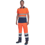 Obrázok z Cerva CADIZ HV Pánska polokošeľa oranžová / navy