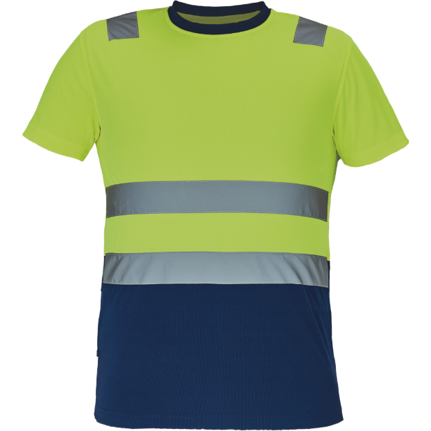 Obrázok z Cerva MONZON HV Pánske tričko žlté / navy