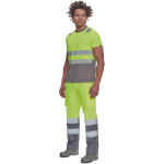 Obrázok z Cerva MONZON HV Pánske tričko žlté / šedé