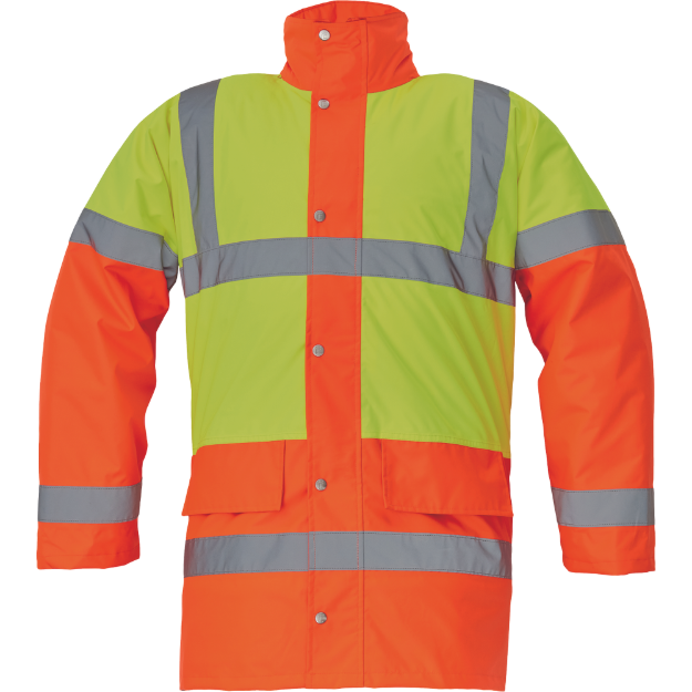 Obrázok z Cerva SEFTON Reflexná bunda žltá / oranžová - zimná