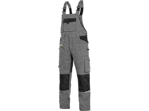 Obrázok z CXS STRETCH Montérkové nohavice s trakmi sivé skrátené