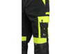 Obrázok z CXS SIRIUS BRIGHTON Pracovné nohavice s trakmi čierno-žlté skrátené