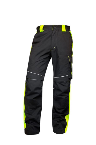 Obrázok z ARDON®NEON Zimné pracovné nohavice do pása čierno-žlté 