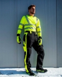 Obrázok z ARDON®NEON Zimné pracovné nohavice do pása čierno-žlté 
