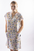 Obrázok z REFLI Dámske zdravotnícke šaty, vzor: bocian biela