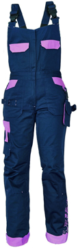 Obrázok z CRV YOWIE Dámske pracovné nohavice s trakmi navy