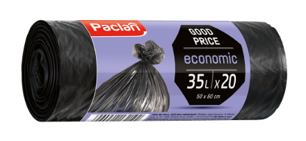 Obrázok z PACLAN vrecia na odpad Economic 35L, role/20ks