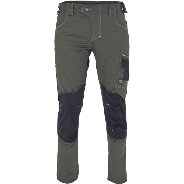 Obrázok z Cerva NEURUM CLASSIC Pracovné nohavice do pása olivová