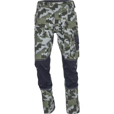 Obrázok z Cerva NEURUM CAMOUFLAGE Pracovné nohavice do pása olivová