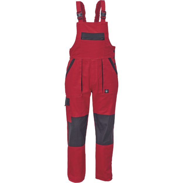 Obrázok z Cerva MAX NEO Pracovné nohavice s trakmi červeno / čierne 