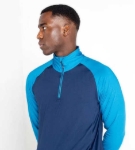 Obrázok z DARE2B Elite/Edit DPL003 Elastická mikina s 1/4 zipsom modrá