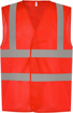 Obrázok z YOKO Hi-Vis sieťovaná bezpečnostná vesta červená