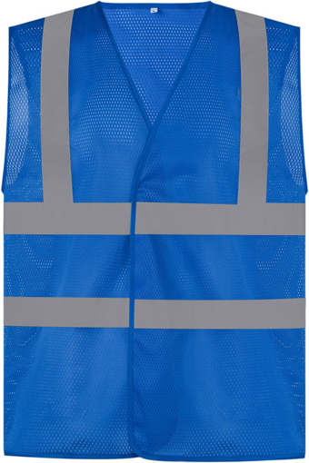 Obrázok z YOKO Hi-Vis sieťovaná bezpečnostná vesta royal blue
