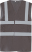 Obrázok z YOKO Hi-Vis sieťovaná bezpečnostná vesta šedá