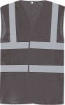 Obrázok z YOKO Hi-Vis sieťovaná bezpečnostná vesta šedá