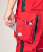 Obrázok z ARDON®URBAN+ Pracovné nohavice s trakmi jasne červené predĺžené
