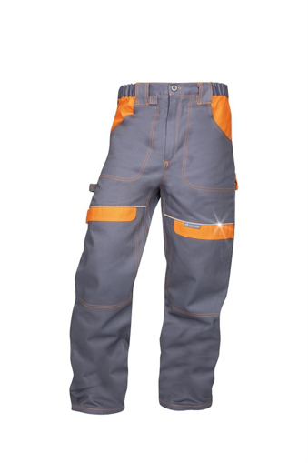 Obrázok z ARDON®COOL TREND Pracovné nohavice do pása šedo-oranžové skrátené