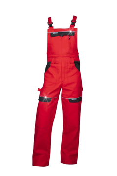 Obrázok z ARDON®COOL TREND Pracovné nohavice s trakmi červené skrátené