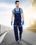 Obrázok z ARDON®COOL TREND Pracovné nohavice s trakmi tmavo modré skrátené