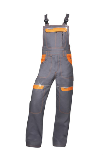 Obrázok z ARDON®COOL TREND Pracovné nohavice s trakmi šedo-oranžové skrátené