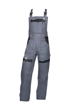 Obrázok z ARDON®COOL TREND Pracovné nohavice s trakmi šedo-čierne predĺžené