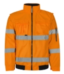 Obrázok z DYKENO Aginola 2v1 reflexná zimná bunda žltá/oranžová