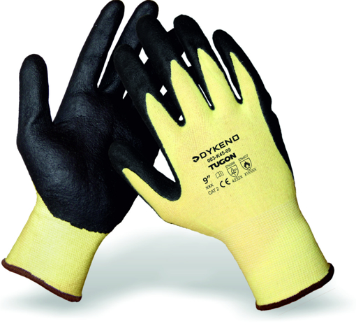 Obrázok z Pletené rukavice DYKENO Tugon máčané v penovom nitrile odolné voči teplu