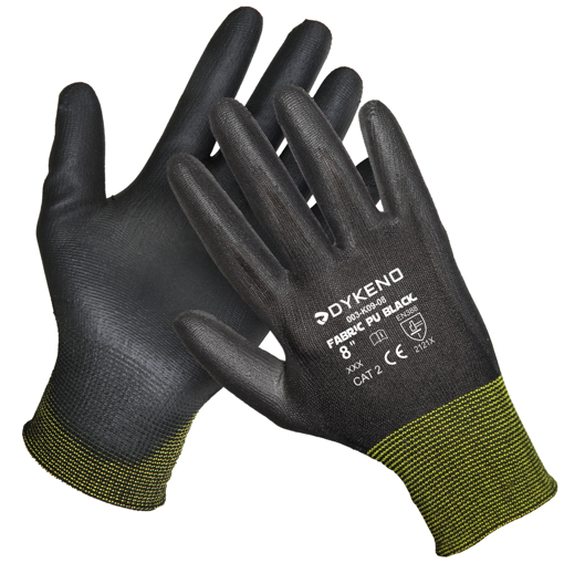 Obrázok z DYKENO Fabric PU black jemné vrstvené montážne rukavice
