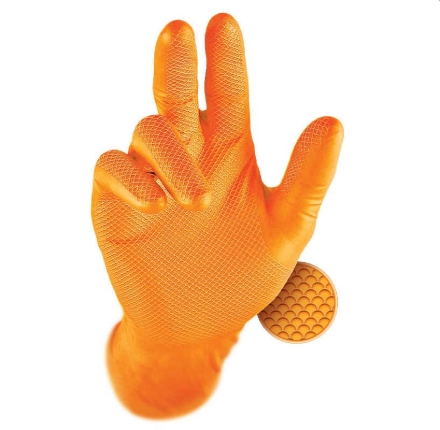 Obrázok z GRIPPAZ® 246A Pracovné jednorazové rukavice orange