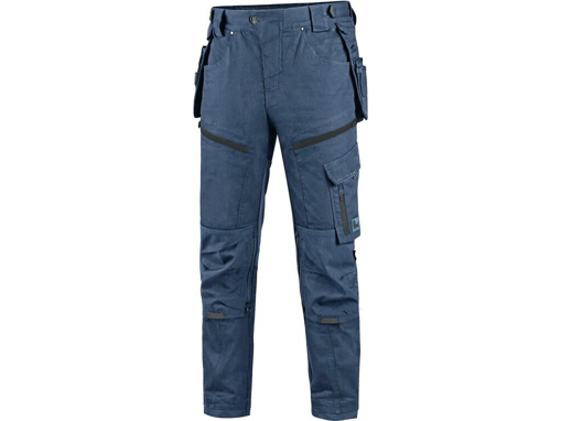 Obrázok z CXS LEONIS Pracovné nohavice modré s čiernymi doplnkami