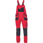 Obrázok z FF CARL BE-01-004 Pracovné nohavice s trakmi červené
