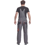 Obrázok z FF CARL BE-01-004 Pracovné nohavice s trakmi šedá