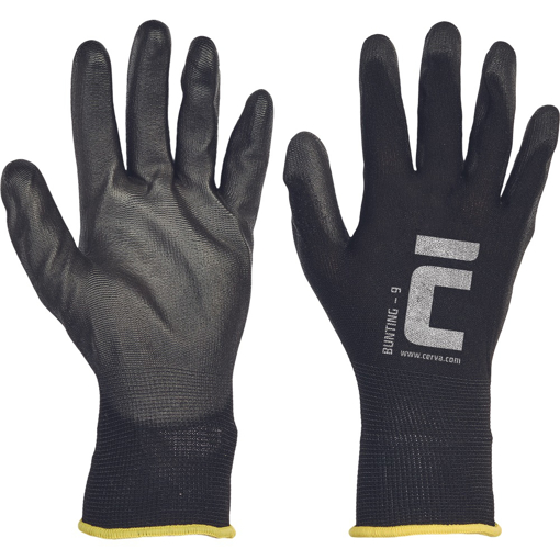 Obrázok z Cerva BUNTING BLACK Pracovné rukavice 12 párov