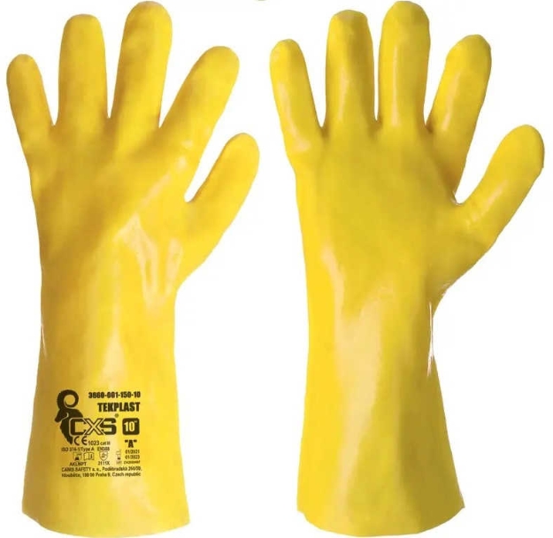 Obrázok z CXS TEKPLAST Pracovné kyselinovzdorné rukavice