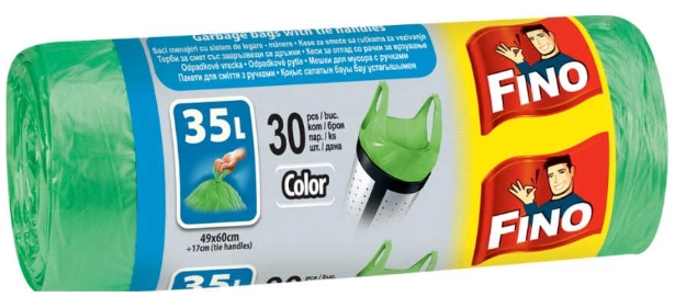 Obrázok z Fino vrecia do koša zelené 35L/ 30ks