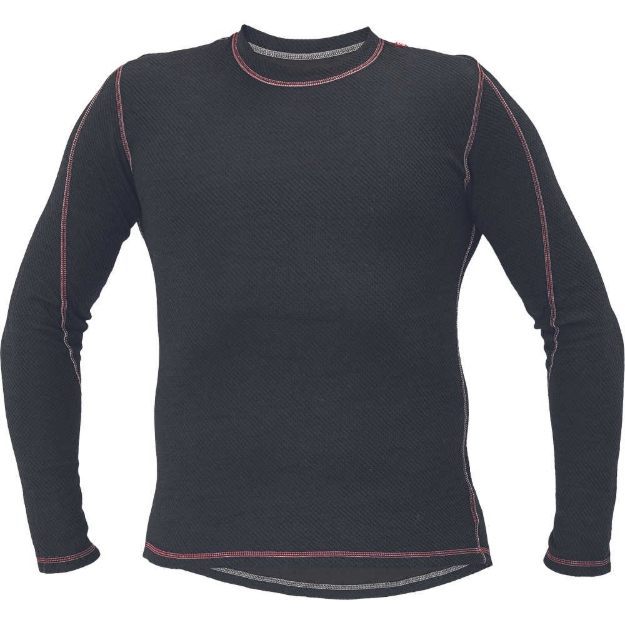 Obrázok z OS ABILD Pánske tričko s dlhým rukávom čierne