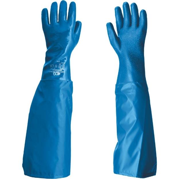 Obrázok z DG UNIVERSAL AS Rukavice chemické s návlekem 65 cm modrá