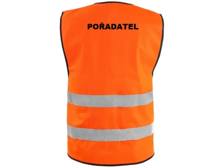 Obrázok z Reflexná vesta oranžová + LOGO: POŘADATEL