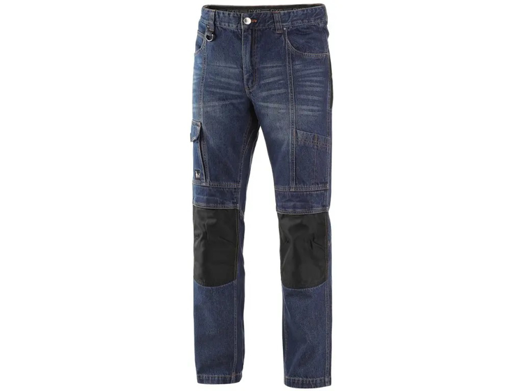 Obrázok z CXS Nimes I Pánske pracovné nohavice jeans do pása modro-čierne