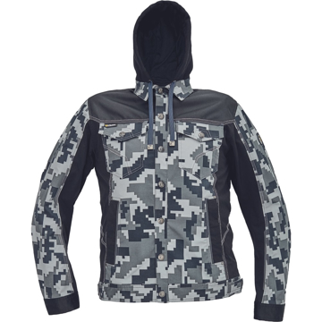 Obrázok z Cerva NEURUM CAMOUFLAGE Pracovná bunda s kapucňou antracit