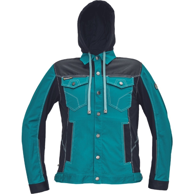 Obrázok z Cerva NEURUM CLASSIC Pracovná bunda s kapucňou petrolejová