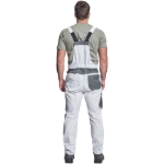 Obrázok z Cerva CREMORNE Pracovné nohavice s trakmi biela / šedá