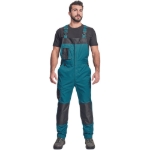 Obrázok z Cerva CREMORNE Pracovné nohavice s trakmi petrolejová / čierna