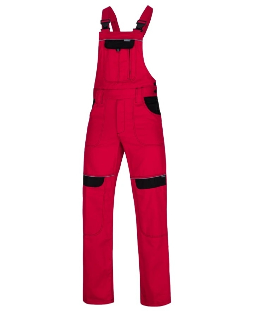 Obrázok z ARDON®COOL TREND Pracovné nohavice s trakmi červená / čierna