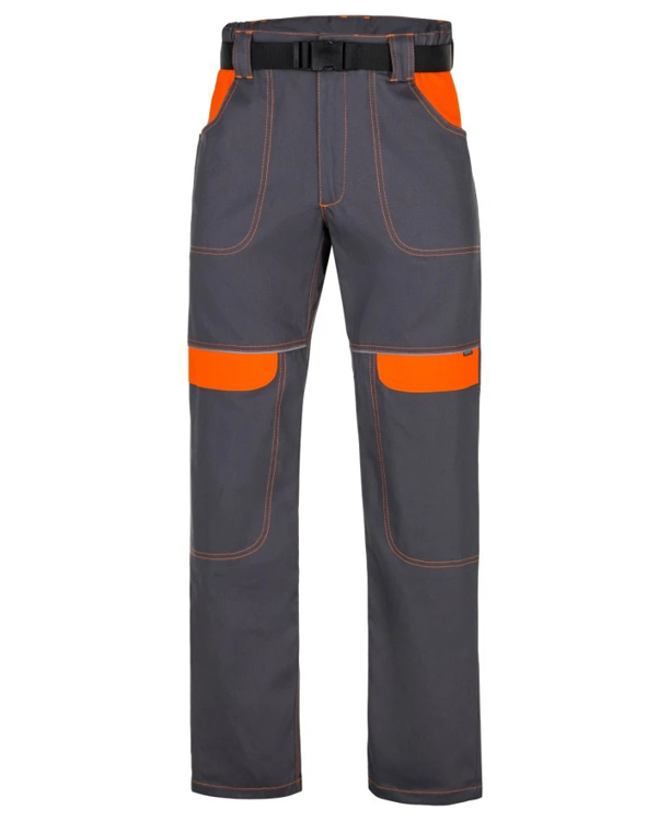 Obrázok z ARDON®COOL TREND Pracovné nohavice do pása šedo-oranžové skrátené