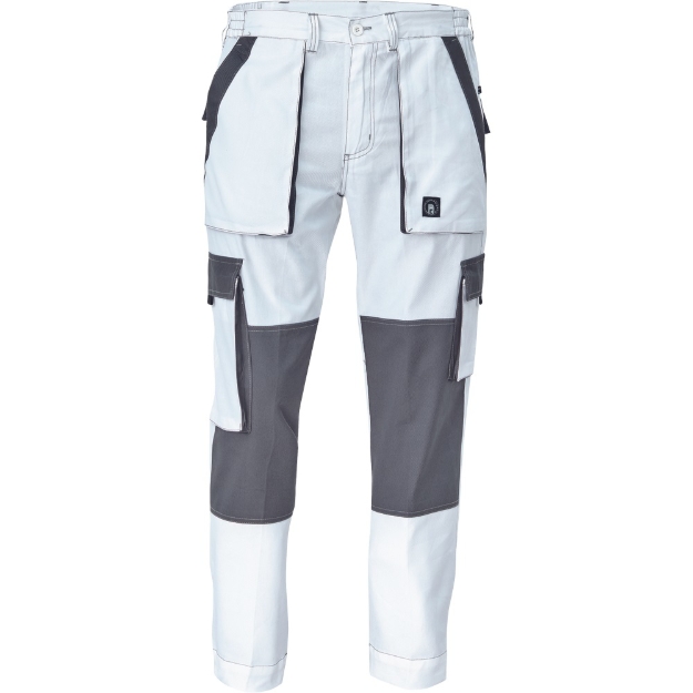 Obrázok z Cerva MAX SUMMER Pracovné nohavice do pásu bielo / šedej