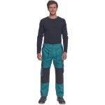 Obrázok z Cerva MAX SUMMER Pracovné nohavice do pasu petrolejová / čierna 