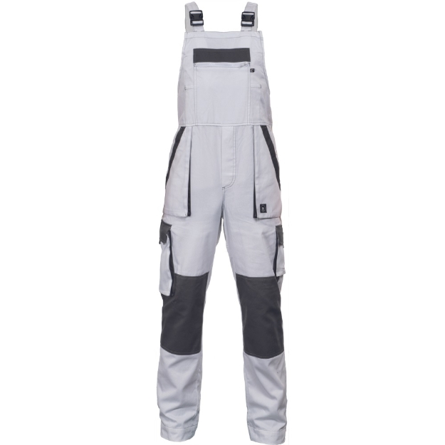 Obrázok z Cerva MAX SUMMER Pracovné nohavice s trakmi bielo / šedej 
